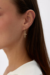Polaris Star Earrings | 18K Gold-Plated 925 Sterling Silver | Modern Minimalist Jewelry