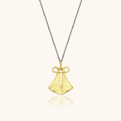 Ancient Cloak Sword Pendant Necklace, 18K Gold-Plated Oxidized Sterling Silver