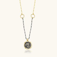 Ancient Coin Necklace, 18K Gold-Plated Sterling Silver