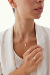 Tiny Birth Flower Necklace – 18K Gold-Plated Sterling Silver Floral Pendant Necklace