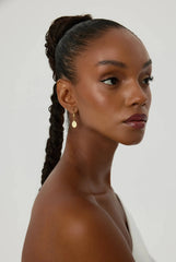 Birth Flower Drop Earrings – 18K Gold-Plated Sterling Silver Floral Engraved Earrings