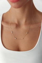 Dainty Multi-Birthstone Custom Family Necklace