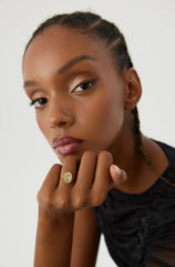 Dainty Minimalist Fingerprint Ring