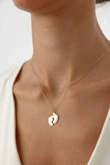 Baby Feet Name Necklace - 18K Gold-Plated Sterling Silver