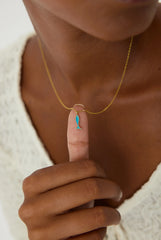 Double-Sided Fish Necklace - 925K Sterling Silver with Enamel