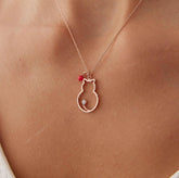 Dainty Cat Figure Necklace