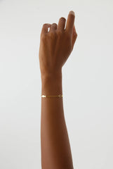 Minimalist Gold Fish Bracelet, 18K Gold-Plated Sterling Silver