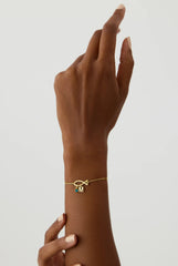 Dainty Fish Evil Eye Letter Bracelet