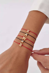 Custom Woven Letter Bracelet