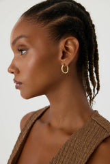Chunky Gold Hoop Earrings – 18K Gold-Plated Sterling Silver Statement Jewelry