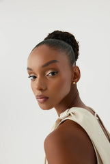 Gold Flower Stud Earrings, Delicate Nature-Inspired Jewelry