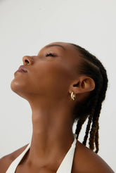 Thick Gold Hoop Earrings – 18K Gold-Plated Sterling Silver Statement Jewelry