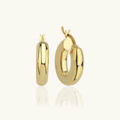 Classic Gold Hoop Earrings – 18K Gold-Plated Earrings