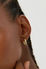 Gold Huggie Hoop Earrings – 18K Gold-Plated Earrings