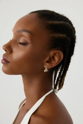 Ice Skate Drop Earrings – 18K Gold-Plated Sterling Silver with Sparkling Accents KP-052-BA