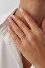 Personalized Initial Letter Ring