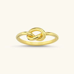 Gold Knot Ring – 18K Gold-Plated Sterling Silver