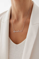 Personalized Letter Horizontal Necklace, Personalized Custom Name Necklace, High-Quality 14k Gold, Minimalist Gift for Her, Elegant Jewelry, Birthday Gift