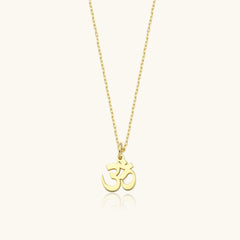 Om Necklace – 18K Gold-Plated Sterling Silver Spiritual Jewelry