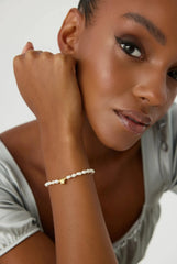 Star and Freshwater Pearl Bracelet – 18K Gold-Plated Sterling Silver