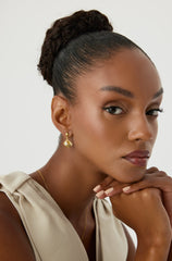 Seashell Earrings with Freshwater Pearl, 18K Gold-Plated Sterling Silver