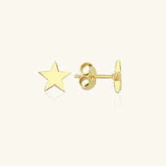 Dainty Star Stud Earrings – 18K Gold-Plated Sterling Silver Minimalist Celestial Jewelry