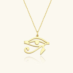 Eye of Horus Necklace, 18K Gold-Plated Sterling Silver