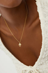 Gold Fish Pendant Necklace with CZ Stones | Ocean-Inspired Charm | 925 Sterling Silver