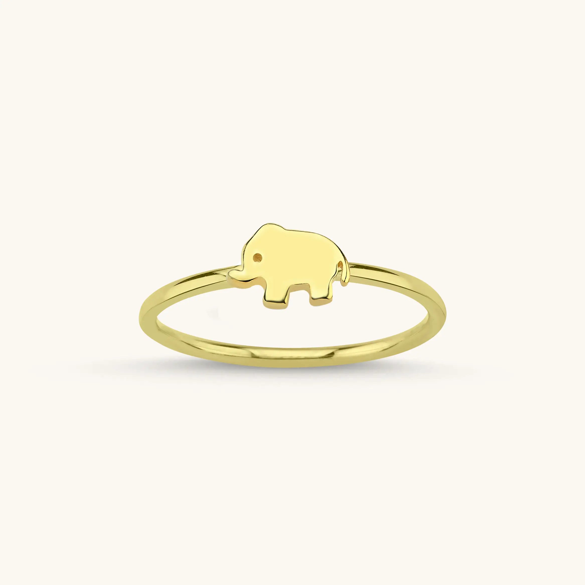 Dainty Elephant Figure Ring