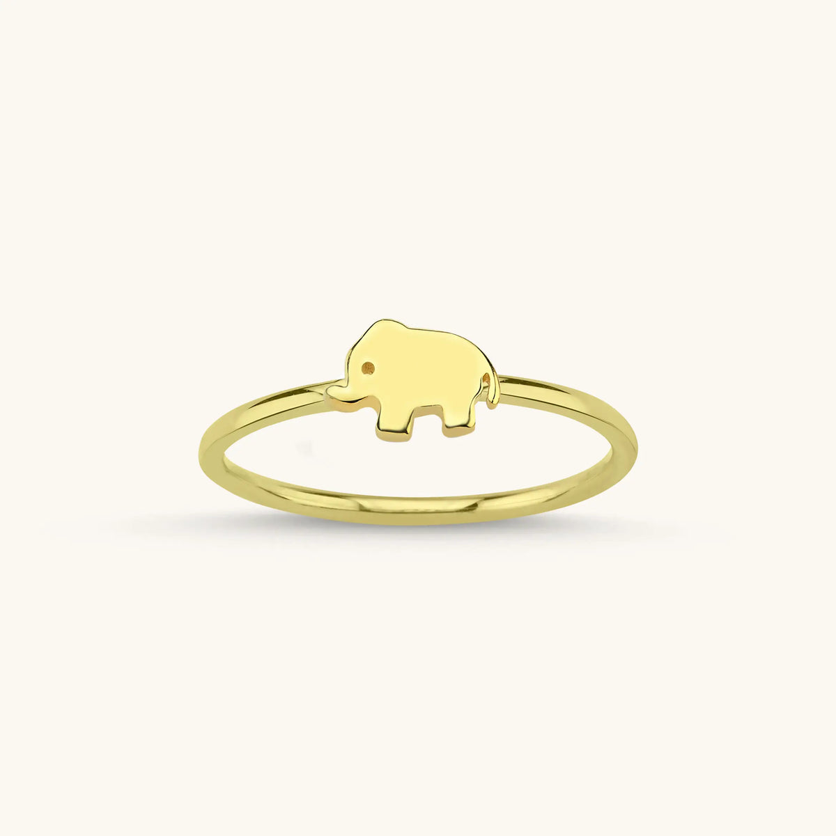 Dainty Elephant Figure Ring