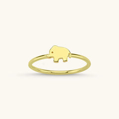 Dainty Elephant Figure Ring