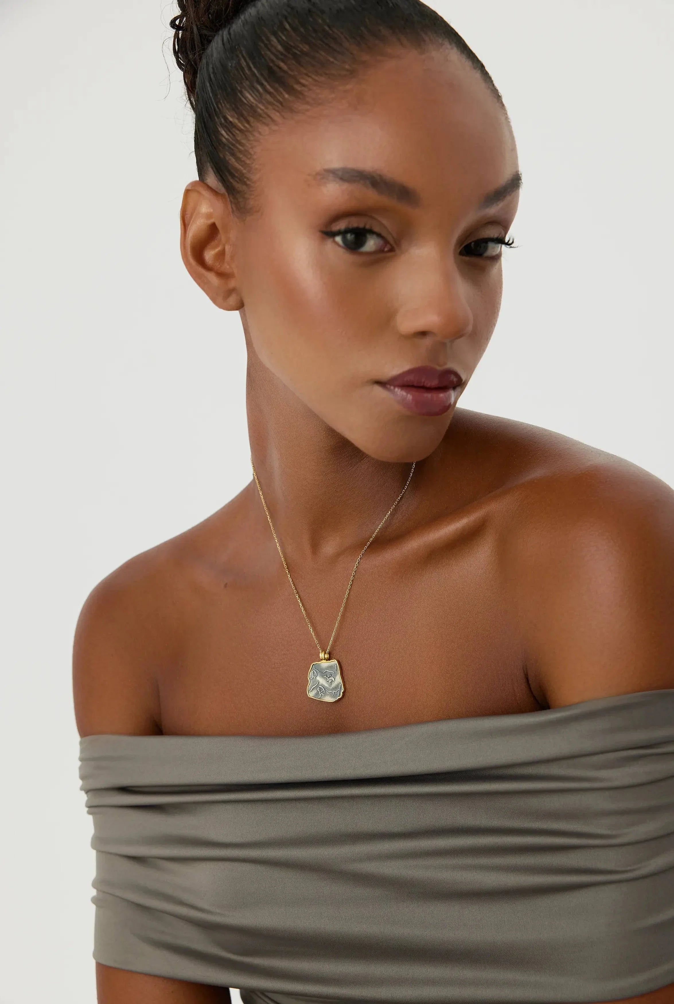 Ancient Symbol Pendant Necklace – 18K Gold-Plated Sterling Silver