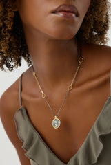 Ancient Coin Necklace, 18K Gold-Plated Sterling Silver