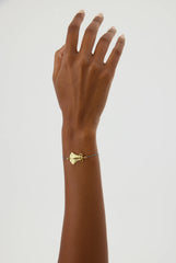 Ancient Cloak Sword Bracelet, 18K Gold-Plated Oxidized Sterling Silver