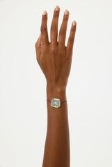 Ancient Symbol Bracelet – 18K Gold-Plated Sterling Silver with Black Chain