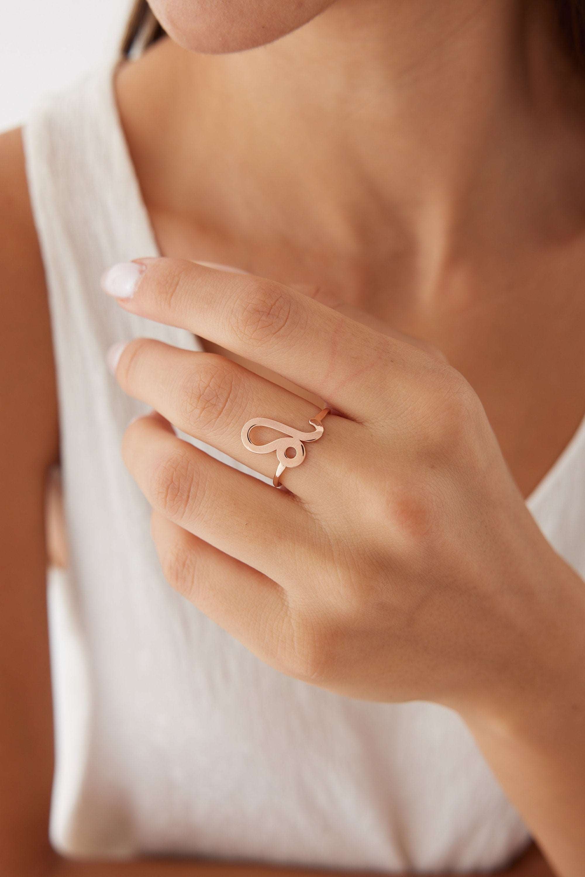 Personalized Midi Zodiac Ring