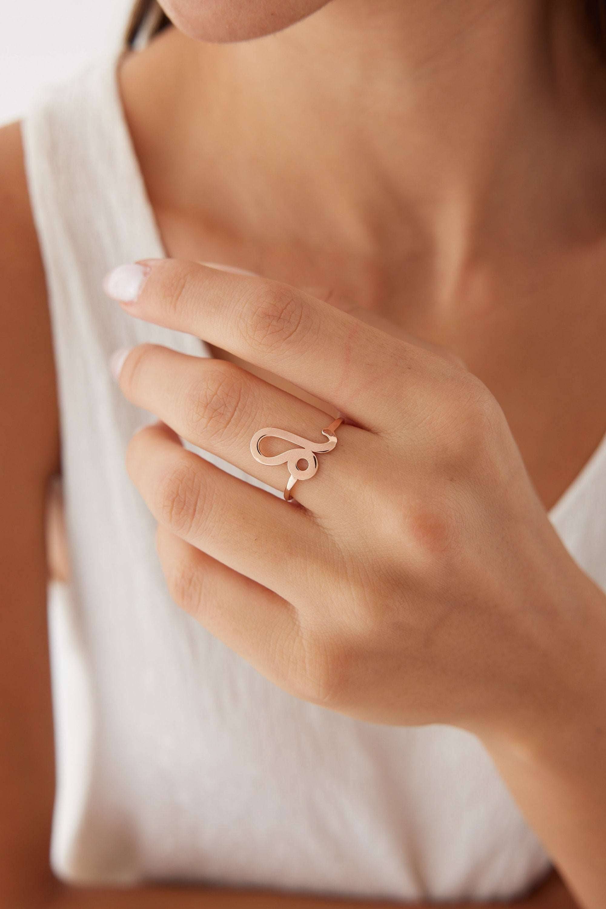 Personalized Midi Zodiac Ring