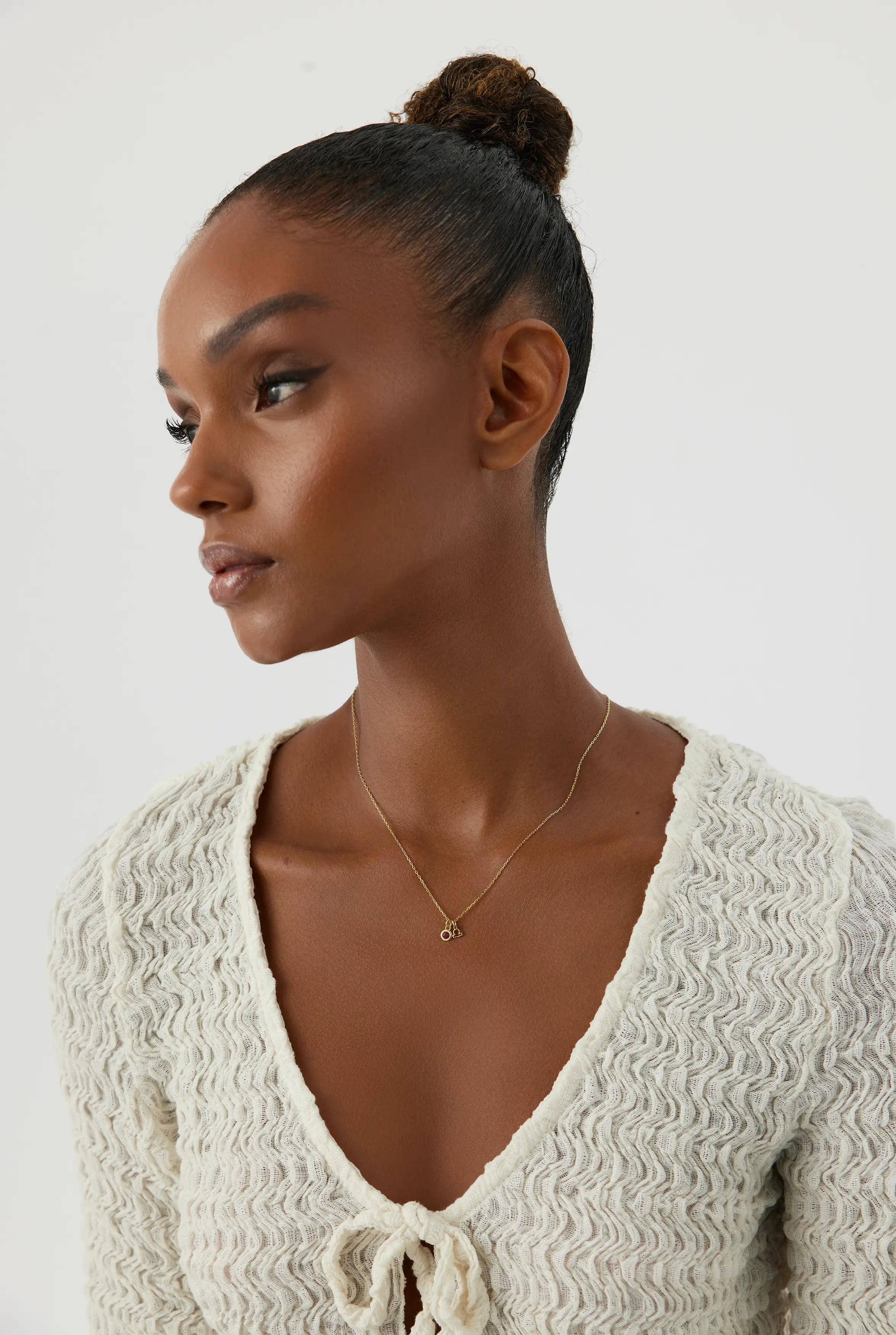 Zodiac Necklace with Birthstone Charm, 18K Gold-Plated Sterling Silver