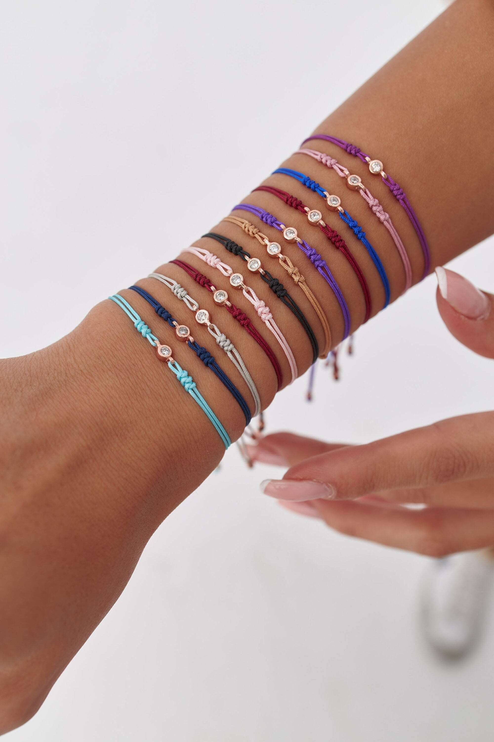 Custom Woven Braided Birth-Month Color Bracelet