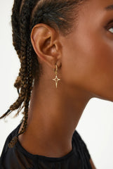 Polaris Star Earrings | 18K Gold-Plated 925 Sterling Silver | Modern Minimalist Jewelry