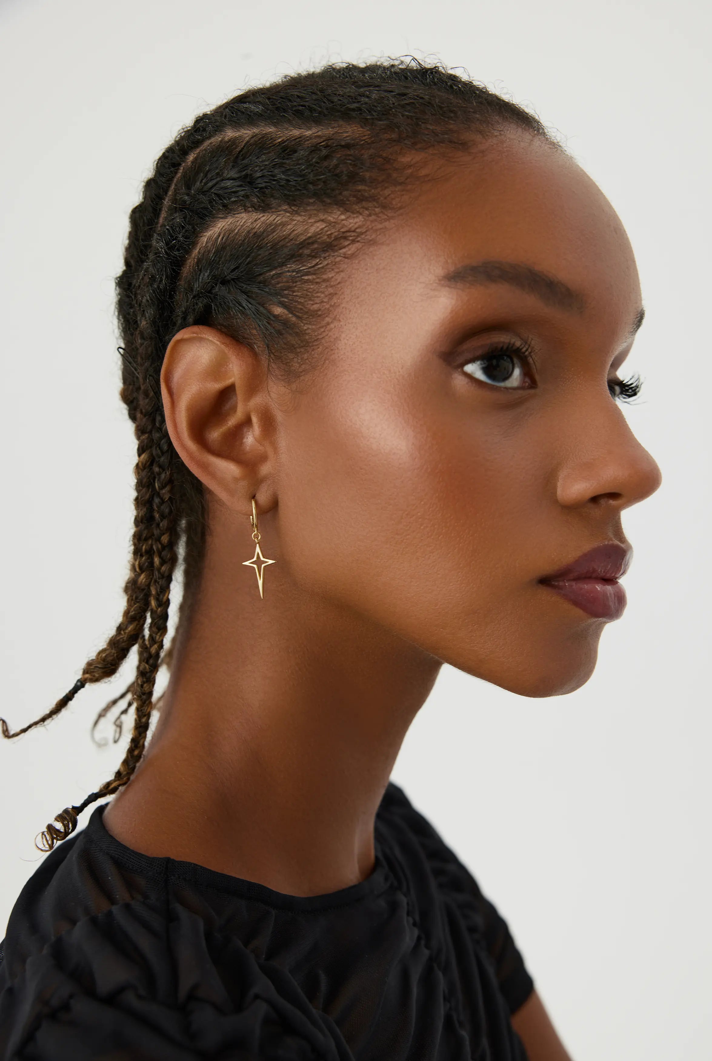 Polaris Star Earrings | 18K Gold-Plated 925 Sterling Silver | Modern Minimalist Jewelry