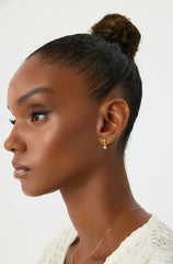 Evil Eye Drop Stud Earrings, 18K Gold-Plated Sterling Silver