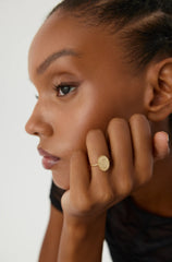 Dainty Minimalist Fingerprint Ring