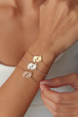 Footprint Family Name Bracelet – 18K Gold-Plated Sterling Silver