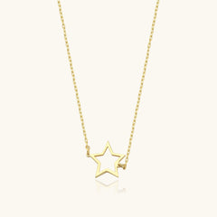 Dainty Gold Star Necklace, Celestial-Inspired Elegance