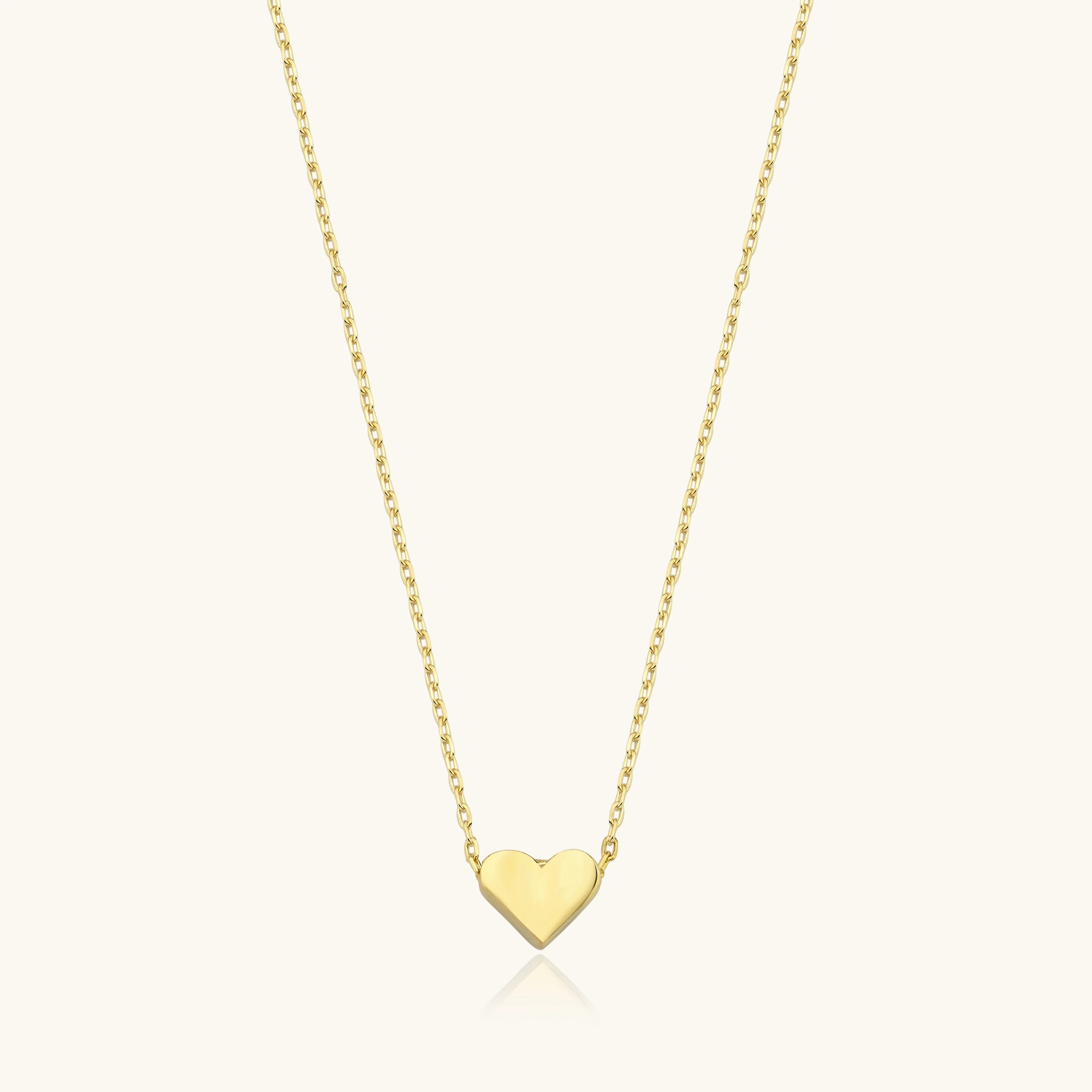 Heart Necklace – 18K Gold-Plated Sterling Silver Pendant Necklace
