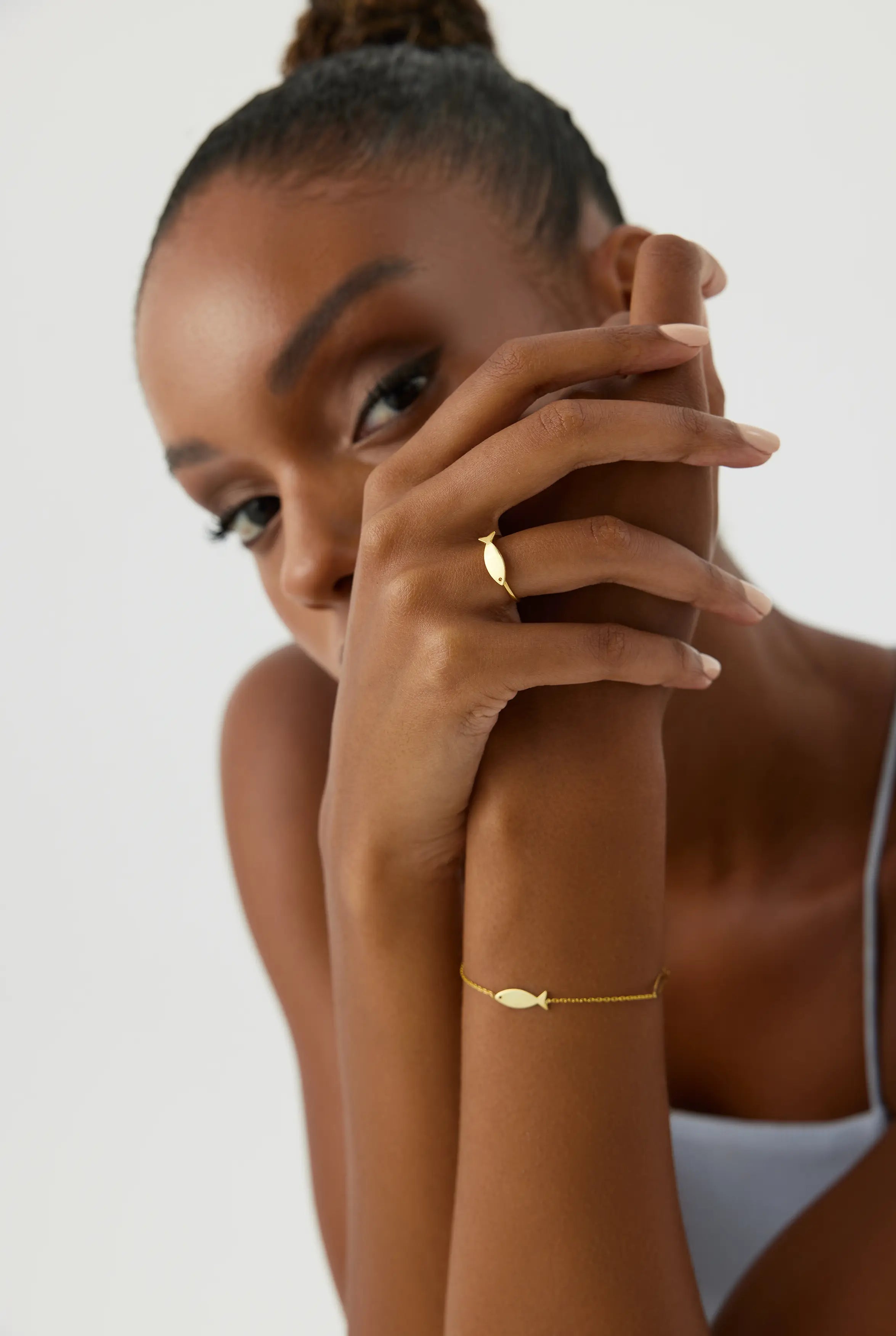 Fish Ring – 18K Gold-Plated Sterling Silver Minimalist Ring