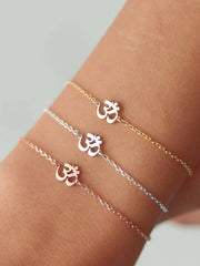 Om Bracelet – 18K Gold-Plated Sterling Silver Spiritual Bracelet