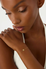 Om Bracelet – 18K Gold-Plated Sterling Silver Spiritual Bracelet