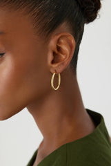 Classic Gold Hoop Earrings – 18K Gold-Plated Sterling Silver Timeless Jewelry